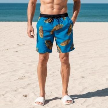 Imagem de Bermuda Praia Tactel Elastano Premium Short Mauricinho-Masculino