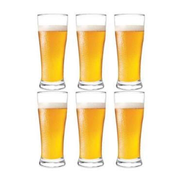 Imagem de Jogo 6 Copos de Cerveja Chopp Bar Pub de Vidro Rostock 300ml Cristar