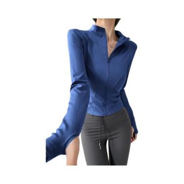 Imagem de Jaqueta De Yoga Feminina De Secagem Rápida Com Zíper E Manga Longa S-3
