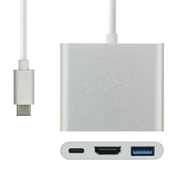 Imagem de Adaptador Conversor USB 3.1 Type-C Thunderbolt 3.0 x HDMI USB 3 Tipo-C