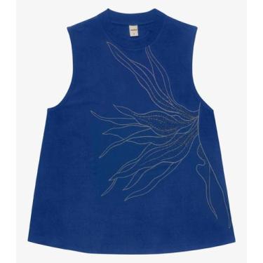 Imagem de Regata Feminina Viscotorcion Rovitex Azul, GG, Azul