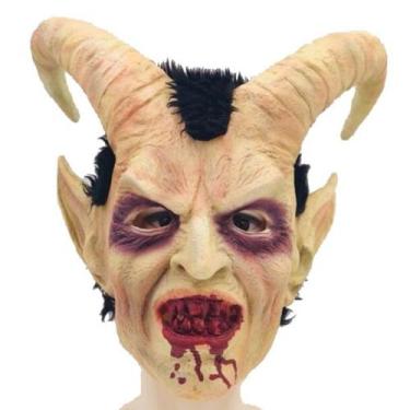 Imagem de Mask Horror Horn Latex para festa à fantasia de carnaval de Halloween 