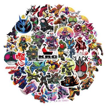 Imagem de Pacote de adesivos Kamens Riders Anime 50 unidades de desenho animado 