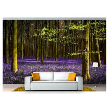 Imagem de Papel De Parede Floresta Natureza Árvores 3D 3M² Xna161