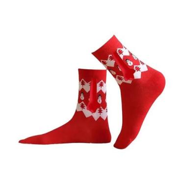 Imagem de Meias Magnéticas De Natal Para Casais Com Olhos De Desenho Animado Fof