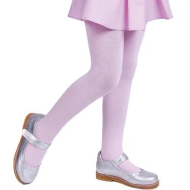 Imagem de Meia Calça Lisa Fio 80 Infantil Meninas Loba Lupo Em Algodão Para O In