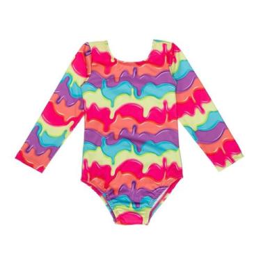 Imagem de Maiô Menina Forrado Proteção Solar Uv Natação Praia Infantil - Catarin