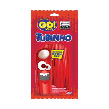 Imagem de BALA TUBINHO GO JELLY MORANGO 70G