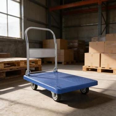 Imagem de Carrinho de Transporte Dobrável 150kg 4 Rodas Resistente - Yeet