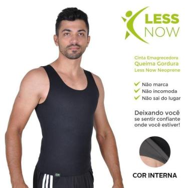 Imagem de Cinta Emagrecedora MASCULINA Queima Gordura Less Now T-shirt Preta , G