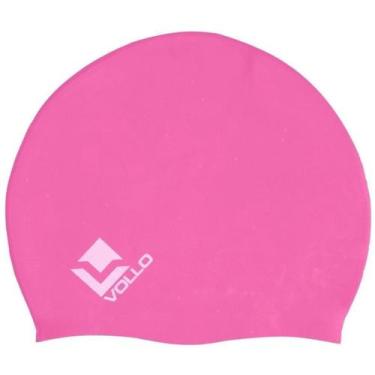 Imagem de Touca De Natação Vollo Hidroginástica Silicone Adulto, Rosa