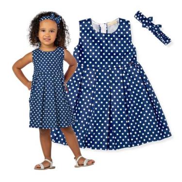 Imagem de Vestido Infantil Festa Menina Minnie Poá Com Bolinhas - Vrasalon, M (6