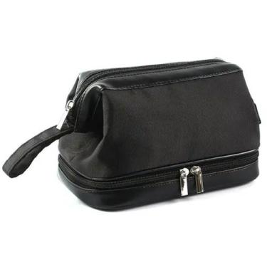 Imagem de Necessaire Masculina com Dois Bolsos com Alça - Malissima, Preto