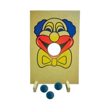 Imagem de Brinquedos Educativos - Jogo Palhaço Bocão 52x35cm 3 Bolas - Sonho de 