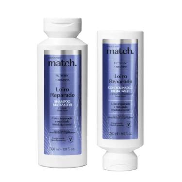 Imagem de Combo Match Loiro Reparado: Shampoo 300ml + Condicionador 280ml - Cabe
