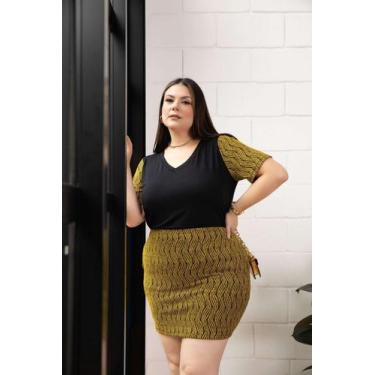Imagem de Saia lurex bolso frente - JOIN CURVES