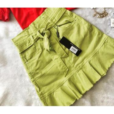 Imagem de Saia peplum collor blimao/branca - onça preta, Limão, 38