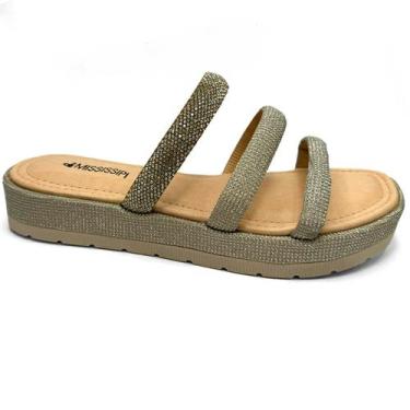 Imagem de Tamanco Mississipi  Flatform Mb811 Dourado, 38, Dourado, Ouro light