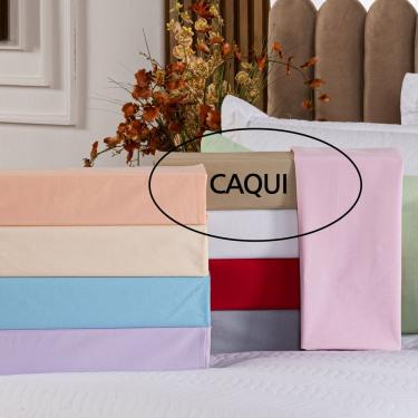 Imagem de Capa Fronha De Xuxão Avulsa Travesseiro De Corpo Cores Lisas 1,45m X 45cm - Percal 140 Fios 100% Algodão Cor Caqui