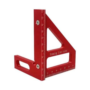 Imagem de Régua Triangular De Alumínio Para Carpinteiro, Alta Precisão, Esquadro