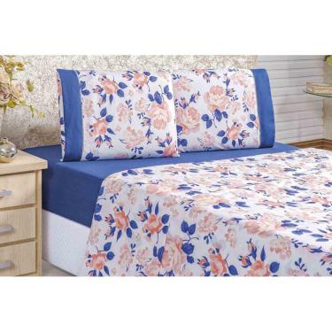Imagem de Jogo De Cama Lençol Casal 4 Peças 200 Fios Naturale Beatrice