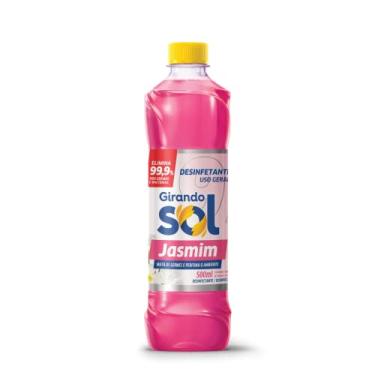 Imagem de Girando Sol Desinfetante Perfumado Jasmim 500Ml Desinfetante Líquido De Uso Geral Rosa Elimina 99 9% Dos Germes E Bactérias