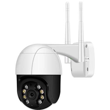 Imagem de Câmera de segurança ao ar livre com rastreamento automático, câmera IP WiFi 2MP / 3MP / 5MP / 8MP, câmera HD PTZ com visão noturna colorida, áudio bidirecional, detecção de movimento (5MP)