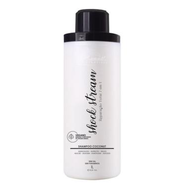 Imagem de Shampoo Shock Stream Aramath 1L óleo de coco tratamento cabelos secos profissional