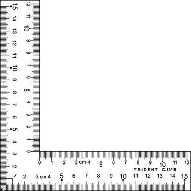 Imagem de Esquadro para Modelagem em PAI, Trident, C-13/15, 3 mm de Espessura 15.5x15.5cm, Branco