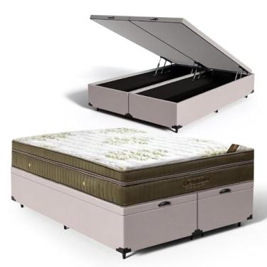 Imagem de Cama Box Baú com Colchão de Molas Ensacadas EuroPillow Ortobom Gold Ultragel (Queen)
