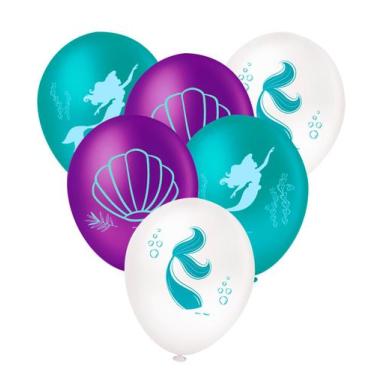 Imagem de 25 Bexigas Balão ARIEL N9 Decoração festa PEQUENA SEREIA - Regina