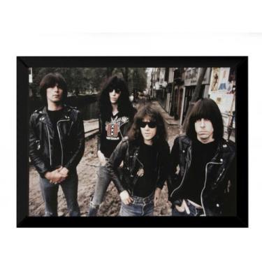 Imagem de Quadro Banda Ramones Punk Rock Foto Poster Moldurado - Fanarte