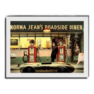 Imagem de Quadro James Dean & Marilyn Monroe Arte Retro Cinema Carro - Fanarte