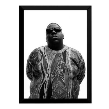 Imagem de Quadro Hip Hop Rap Notorious Big Foto Poster Moldurado - Fanarte
