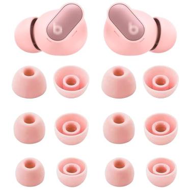 Imagem de BLUEWALL Fones de ouvido compatíveis com Beats Studio Buds + Studio Buds Plus, P/M/G, 3 tamanhos, pontas auriculares de substituição compatíveis com Beats Studio Buds + 6 pares rosa cósmico