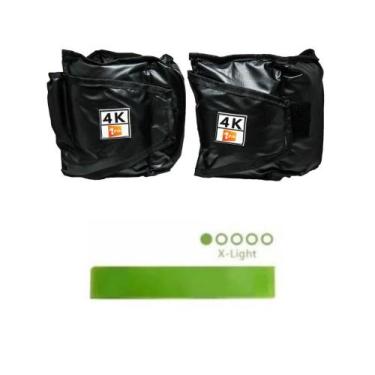 Imagem de Caneleira/Tornozeleira de Peso 4 Kgs Profissional + Mini Band Faixa El