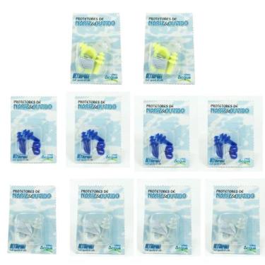 Imagem de Kit C/10 Protetores De Nariz E Ouvido Olymport Para Natação E Hidro