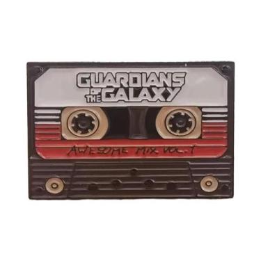 Imagem de Broche De Esmalte Retrô Com Tema De Música E Fita Cassete, Distintivo 