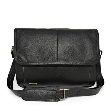 Imagem de Bolsa Pasta Carteiro Grande Masculina De Couro Para Notebook - Le Voyage