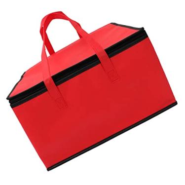 Imagem de HEMOTON Sacos De Isolamento Saco Térmico Sacos De Pizza Transportadores De Pizza Quente Bolsa Aquecedora De Pizza Tecido Não Tecido Sacola Para Viagem Folha De Alumínio Compras