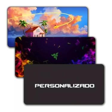 Imagem de Mouse Pad Gamer Personalizado Extra Grande com imagem e texto personalizados, antiderrapante, resistente à água para jogos e escritório Vários Tamanhos. (70x35)