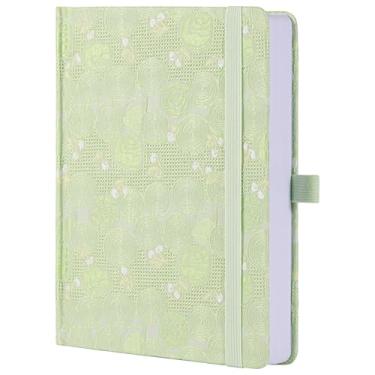 Imagem de TIEFOSSI Diários forrados para escrever caderno floral estético, caderno pautado para faculdade, cadernos de capa dura A5 para mulheres e meninas, 100 g/m² 315 páginas numeradas, viagens, negócios,