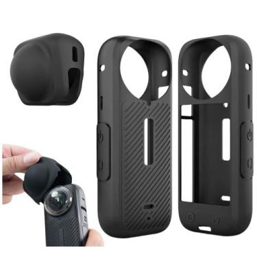 Imagem de Capinha para câmera Insta 360 X4 - silicone maleável - Genérica
