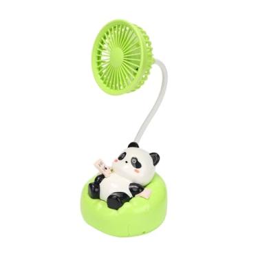 Imagem de WeiLaiKeQi Fã portátil portátil de resfriamento compacto rotativo, ventilador de mesa, suporte para telefone para o escritório de aniversário do escritório de, Verde