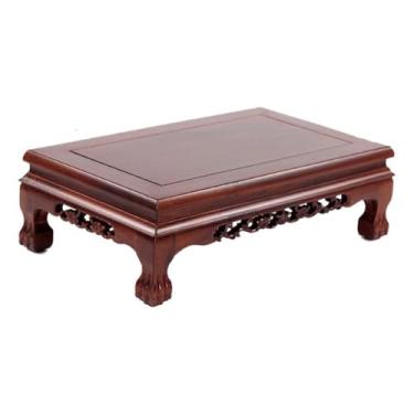 Imagem de UINGBPXT Mesa de centro retangular de madeira maciça, vintage, aparência de madeira, mesa de chá, janela para casa, sala de estar, escritório