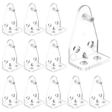 Imagem de Zyghjort 12 peças de suporte de fixação de 2,5 cm mini suportes para persianas, suportes de plástico transparente para persianas, clipes de fixação de trilho inferior, peças cegas para persianas