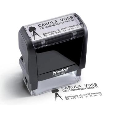 Imagem de Carimbo de Plástico Personalizado Profissional TRODAT - Durabilidade e
