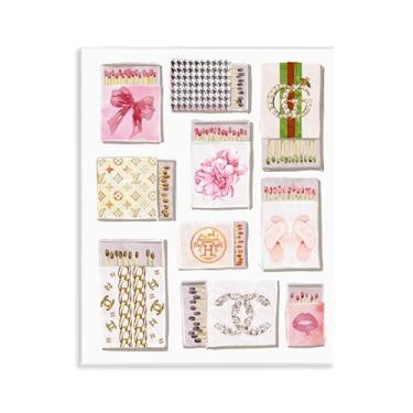 Imagem de Stupell Industries Design artístico de placa de parede Glam Girl Matchboxes por Ziwei Li, 35,5 x 28,5 cm