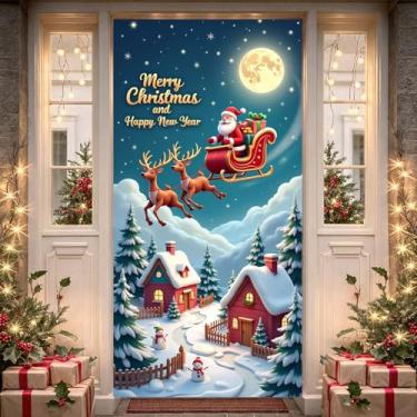 Imagem de Faixa festiva de Natal com animais de fazenda para celebração de Natal, tema de fazenda, decoração de festa para eventos internos, decoração de casa