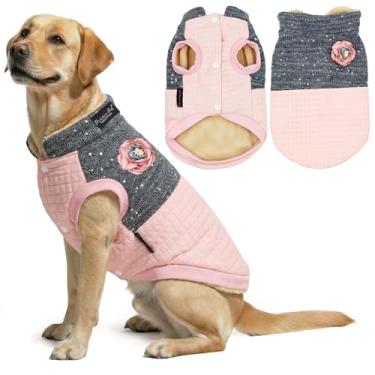 Imagem de Parisian Pet Jaqueta acolchoada de flores extravagantes rosa, G